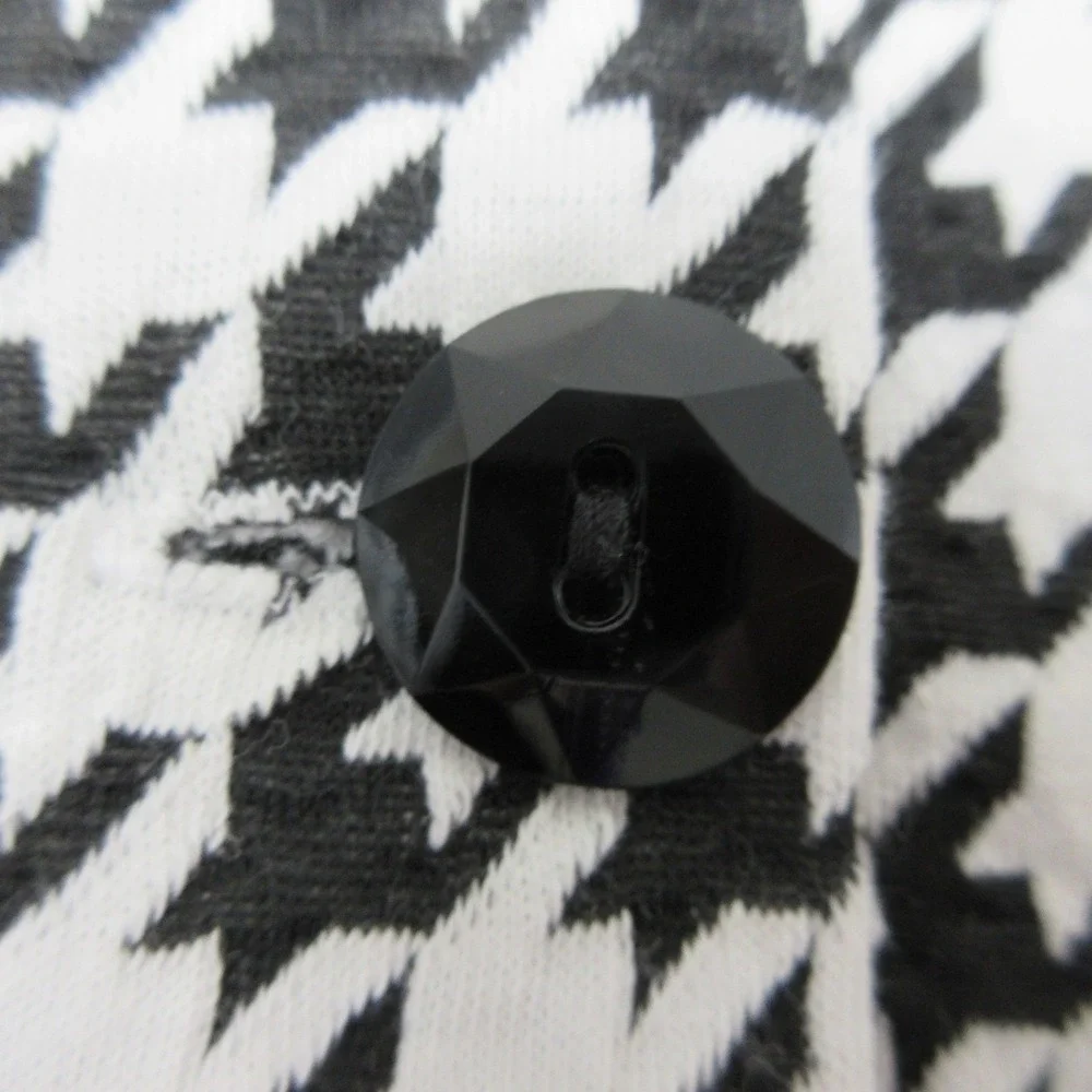 Rare Editions Houndstooth Coat Girls 12 Black White Velvet Bow Winter Dressy